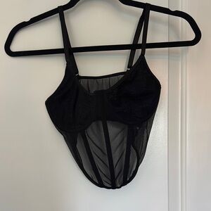 Elegant Black Lace Bodysuit